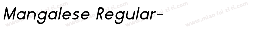 Mangalese Regular字体转换